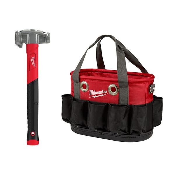 Milwaukee 36 oz. 4-in-1 Lineman's Hammer with 10.4 in. Underground Oval Bag