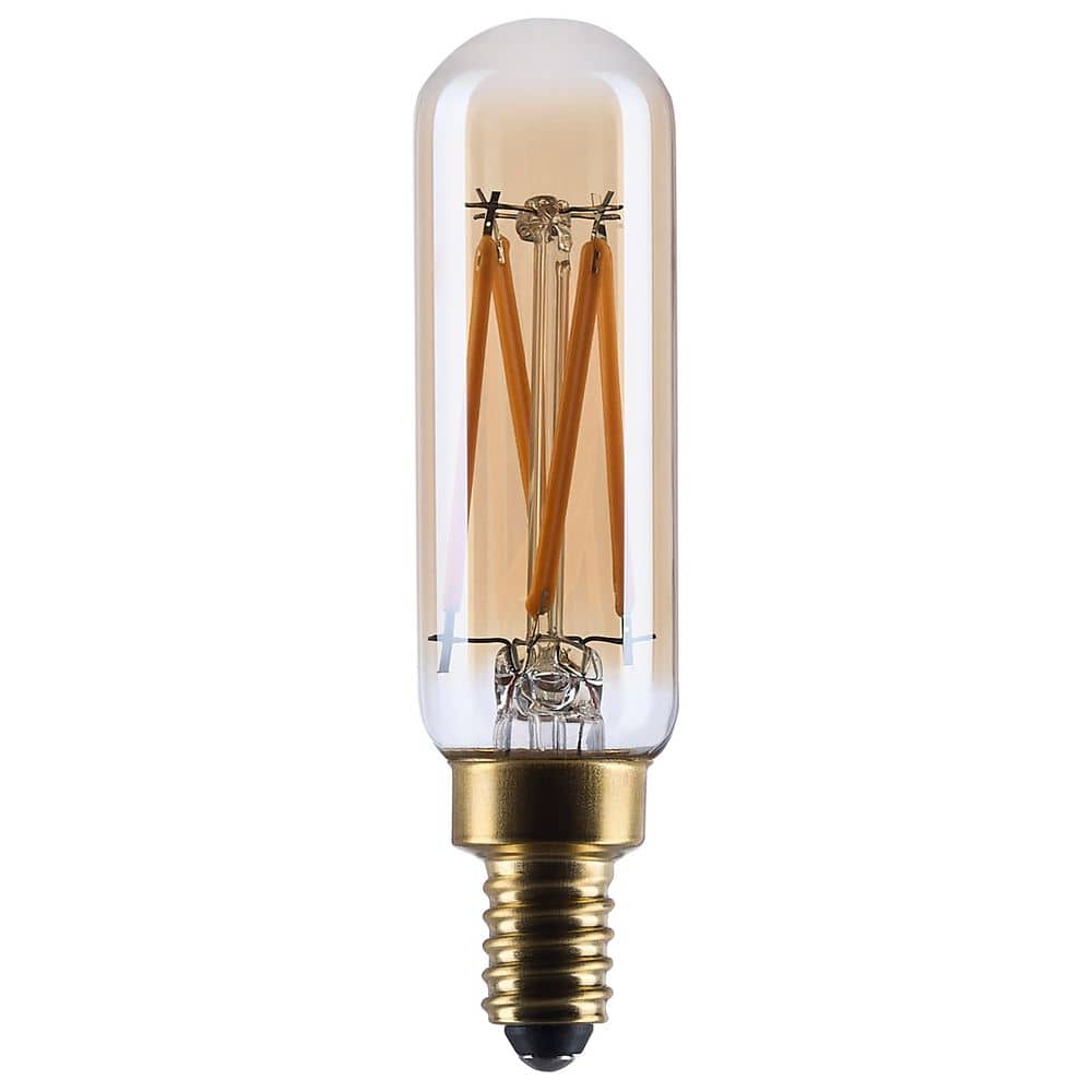 3.5 Watt T6 LED 2000K Candelabra Base Clear Glass Amber Straight Filament Dimmable Edison LED Light Bulb (24-Pack) price history on PriceWatchPro