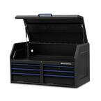 46 in. x 24 in. 6-Drawer Tool Top Chest with Power and USB Outlets in Black and Blue