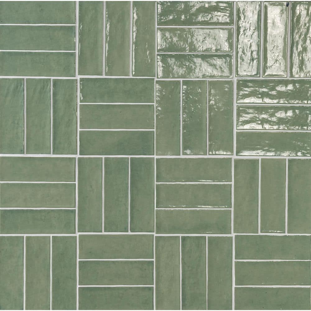 Caraco 2 in. x 6 in. Glossy Sage Ceramic Wall Tile Samples price history on PriceWatchPro