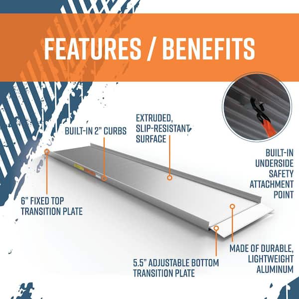 TRAVERSE 12 ft. Aluminum Walk Ramp