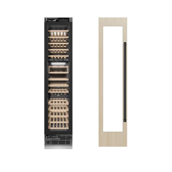 Autograph Edition 18 in. 68-Bottle Left Hinge Column Wine Cooler with Panel Ready Door and Matte Black Accents