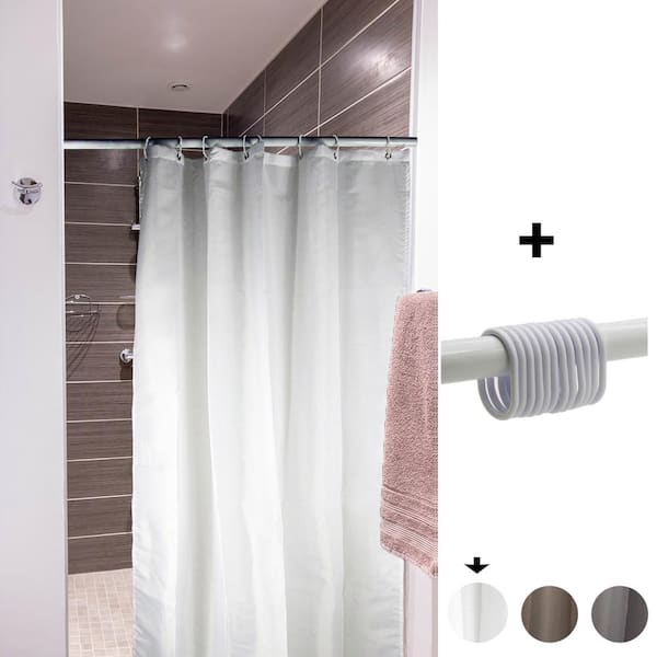 72 In L X 48 W Small Stall White, How To Know What Size Shower Curtain Get