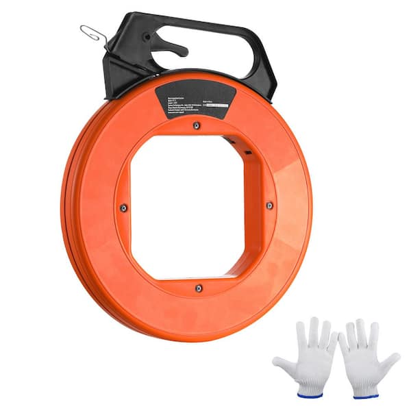 Steel Wire Puller, 240 ft. 1/8 in. Enhanced Housing & Handle, Cable Pulling Device for Electrical Conduit & Wall Wiring
