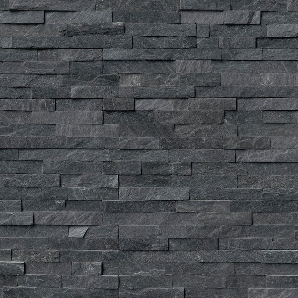 Coal Canyon Ledger Panel 6 in. x 24 in. Splitface Quartzite Wall Tile (6 sq. ft./case)