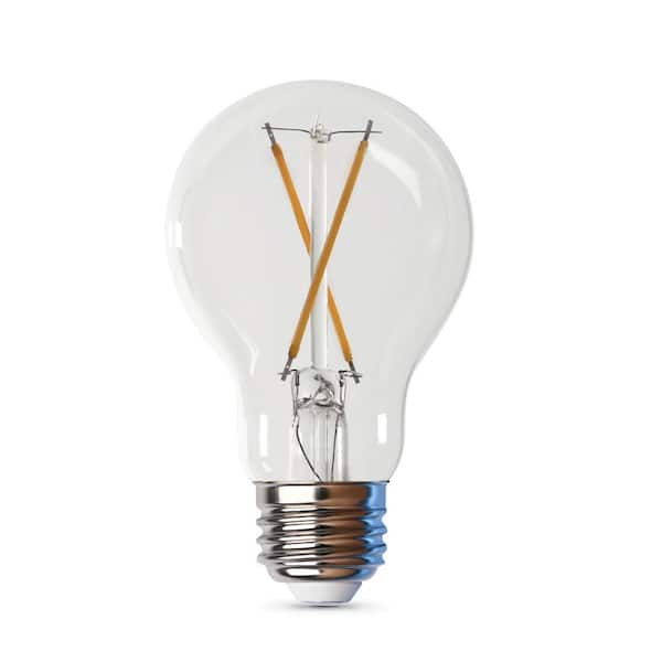 Feit Electric 40-Watt Equivalent Dimmable Filament CEC CRI Clear LED Light Bulb Soft White 2700K (24-Pack) A1940CL927CA/FIL/4/6 - The Home Depot