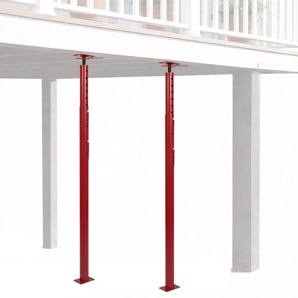Heavy Duty Adjustable Steel Jack Posts 2 Pack 18,000 lbs Capacity Telescopic Floor Support 56-100in Red price history on PriceWatchPro