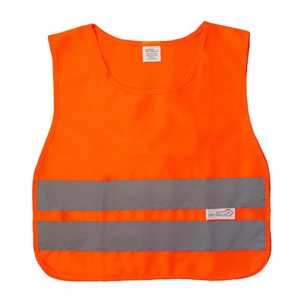 Safe Handler Orange, Child Reflective Safety Vest, Medium, 10 Pcs/Poly Bag