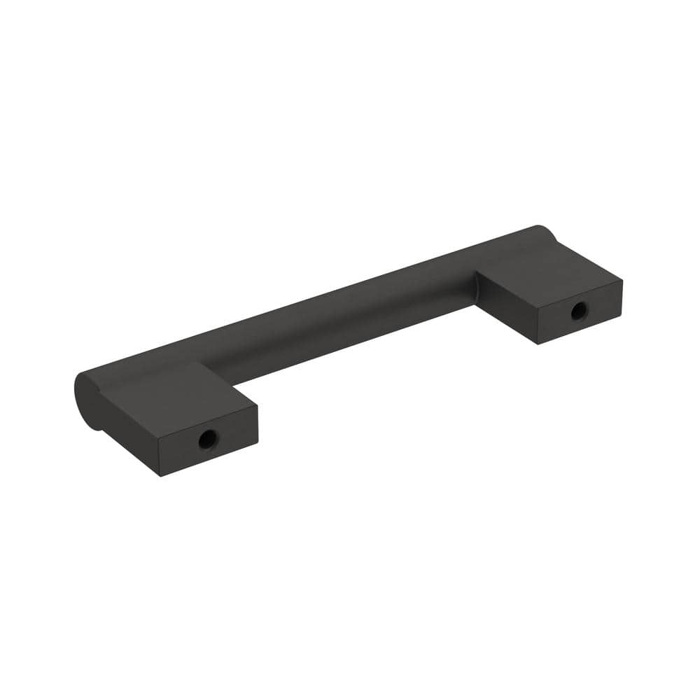 Matte Black 3-3/4 Inch Modern Bar Cabinet Pull