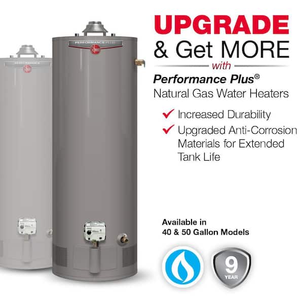Performance 40 Gal. Tall 6-Year 36,000 BTU Natural Gas Tank Water Heater with Top T and P Valve