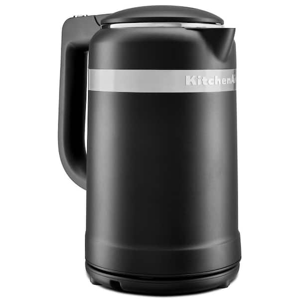 KitchenAid 6.3-Cup Black Matte Electric Kettle with Dual Wall Insulation  KEK1565BM - The Home Depot