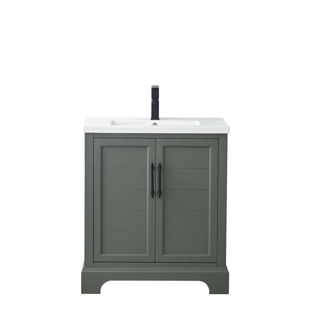 Vanity Art Vannes 30 in. W x 18 in. D x 34.5 in. H Single Sink Bathroom Vanity in Vintage Green