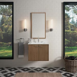 Jute 24 in. W x 22 in. D x 20 in. H Bathroom Vanity Cabinet without Top in Walnut Flax