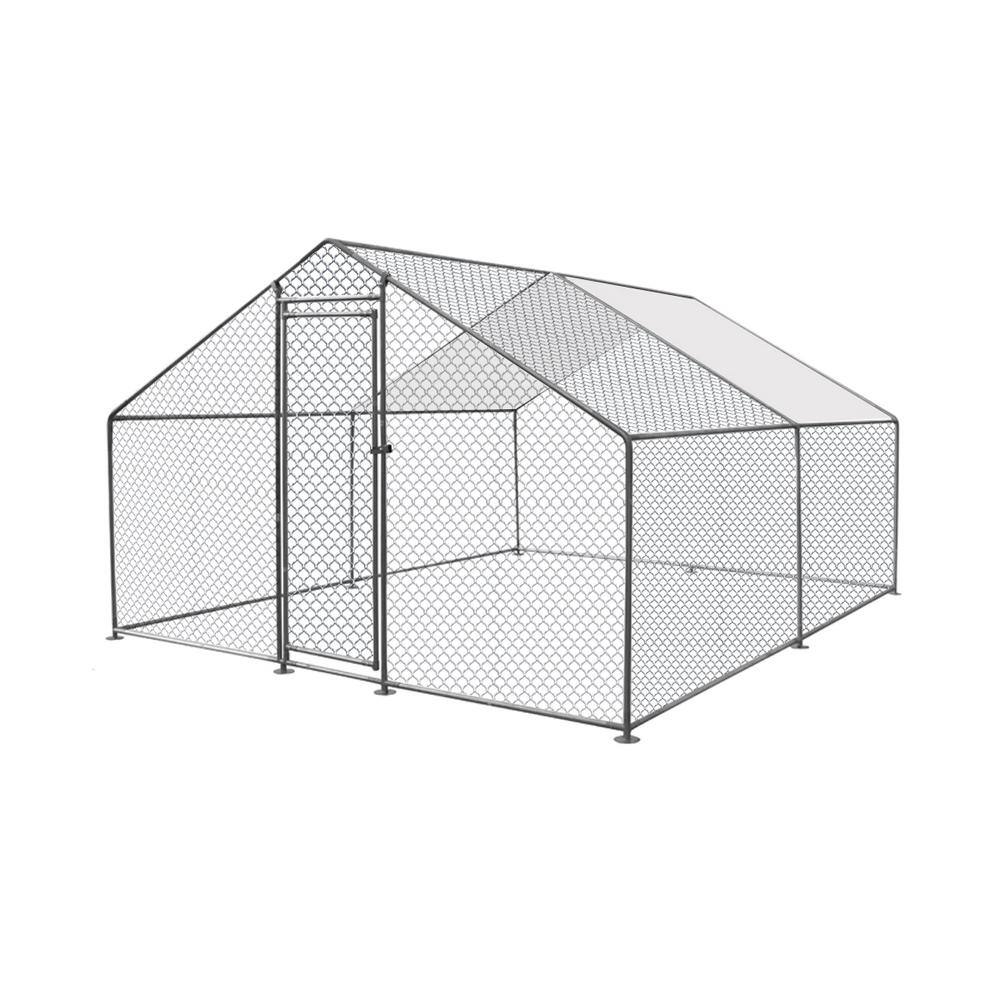 Tidoin 156 In. W X 120 In. D X 78.7 In. H Metal In-ground Chicken Coop 