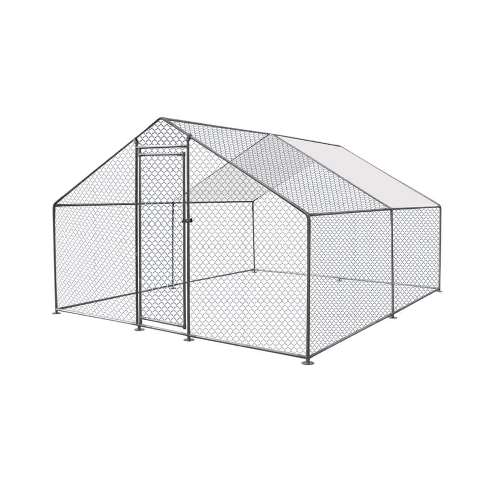 156 in. W x 120 in. D x 78.7 in. H Metal In-Ground Chicken Coop with 1-Door and Sharp Top price history on PriceWatchPro