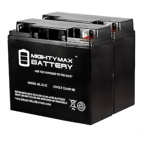 ML22-12 - 12V 22AH SLA Battery for Pride Mobility Go-Go Elite - 2 Pack