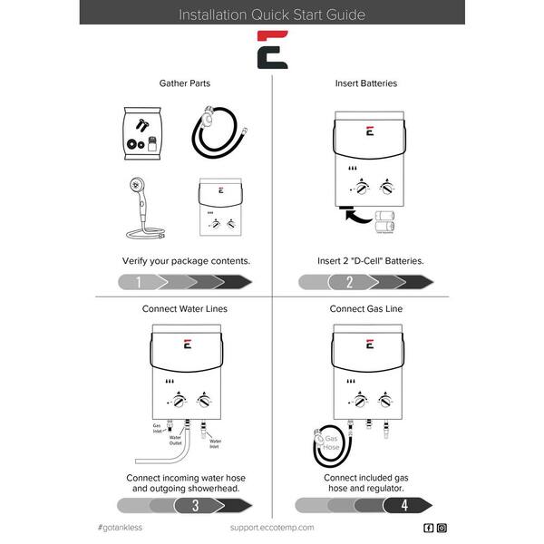 Eccotemp L5 1.5 GPM Portable 37,500 BTU Liquid Propane Outdoor Tankless  Water Heater L5 - The Home Depot