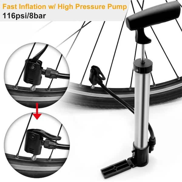 ITOPFOX Mini Bike Pump Portable Bicycle Tire Inflator Ball Air Pump Mount Frame For Mountain Road Bike H2SA22OT144 The Home Depot