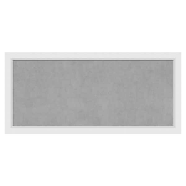 Amanti Art Blanco White 52 in. x 24 in. Framed Magnetic Board