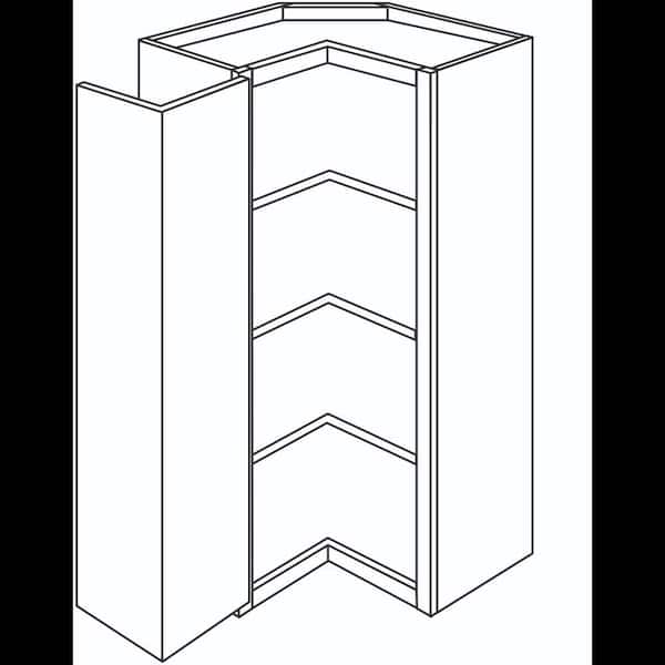 Hampton Bay Denver White Painted Shaker Stock Assembled Square Corner Wall Kitchen Cabinet (24 in. x 42 in. x 24 in.)