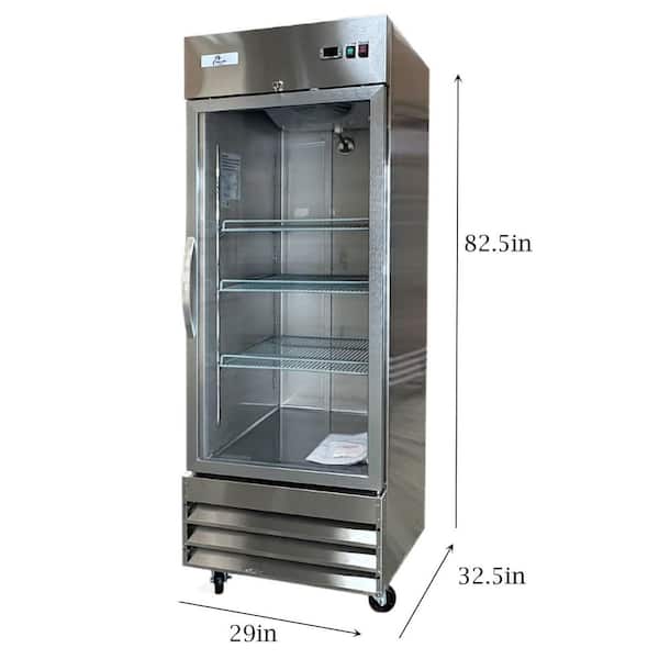 29 in. 23 cu. ft. Commercial Reach‑In Upright Refrigerator in Stainless Steel