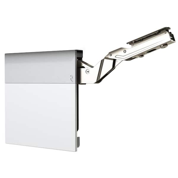 Richelieu Hardware Atmos Series White and Gray Soft-Close Light-Duty Overlay for Frameless Cabinet Lift-Up Hinge (1-Pair)