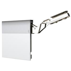 Silk White/Dust Gray 107° Lift-Up Hinge Air System, Light-Duty Soft-Close Vertical Opening Hinge (1-Pair)