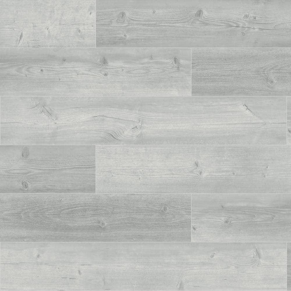 Krono Original Take Home Sample - White Wash Mountain Larch Gray Waterproof Laminate Floor Tile Flooring