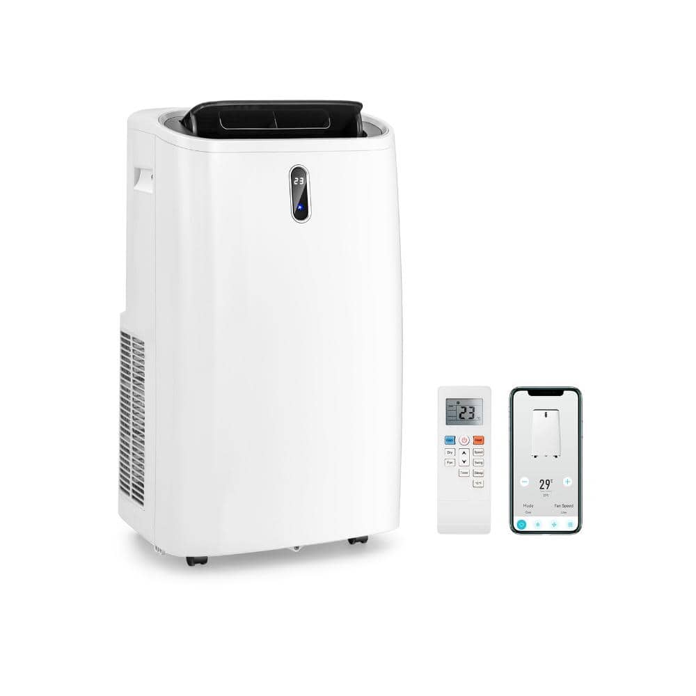 12,000 BTU 4-in-1 Portable Air Conditioner Cools 450 Sq. Ft. with Heater and Wi-Fi Control in White price history on PriceWatchPro