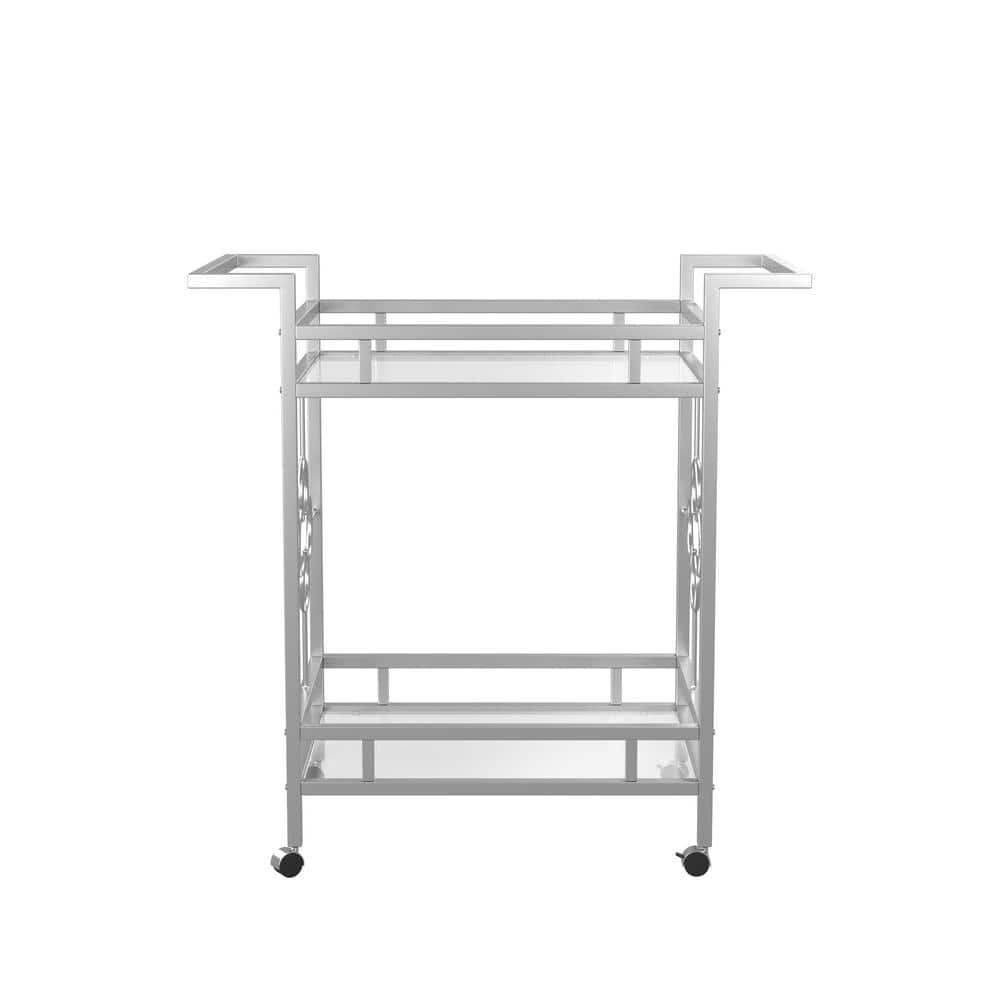 Furniture of America Poloso 2-Shelf Chrome Serving Cart IDF-AC299 - The ...