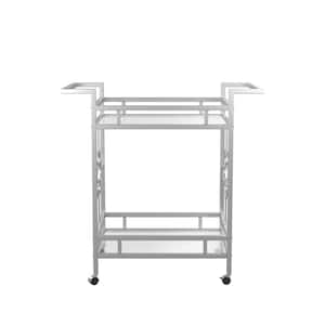 Poloso 2-Shelf Chrome Serving Cart