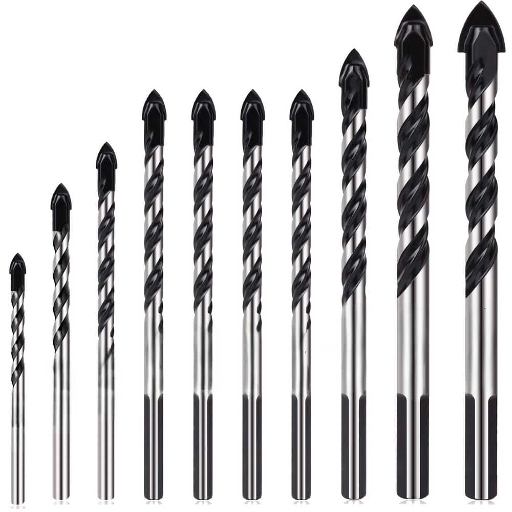 1/8 in.-1/2 in. Carbide Masonry Drill Bit Set, Professional Concrete Drill 