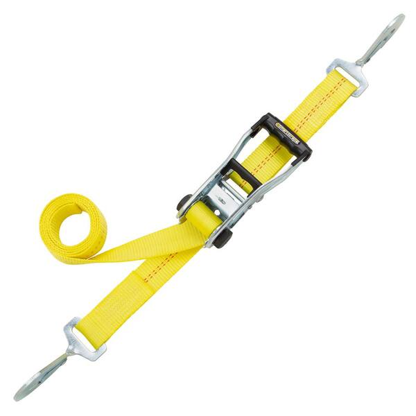 SmartStraps 2 in. x 8 ft. Yellow RatchetX Tie Down Strap w/ Snap