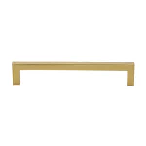 6-1/4 in. Brass Gold Solid Square Slim Cabinet Bar Pull (10-Pack)