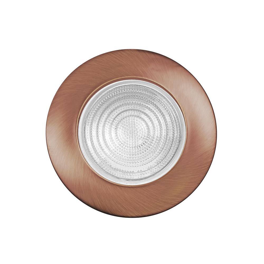 Bronze Recessed Shower Trim with Glass Fresnel Lens