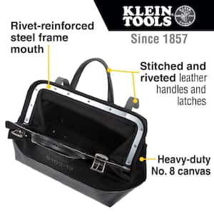 12 in. Tool Bag, Black Canvas