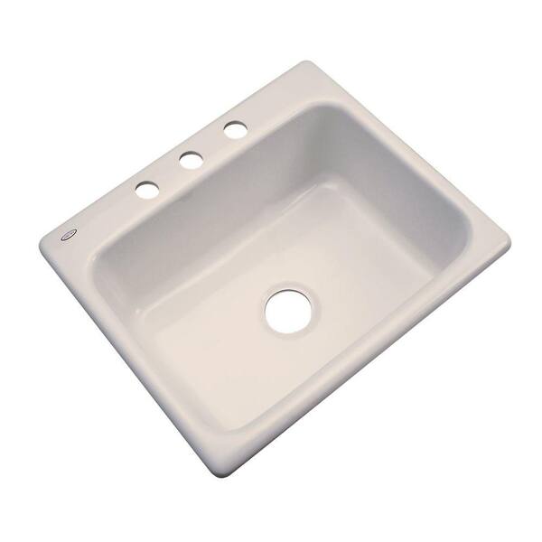 Thermocast Inverness Drop-In Acrylic 25 in. 3-Hole Single Bowl Kitchen Sink in Desert Bloom