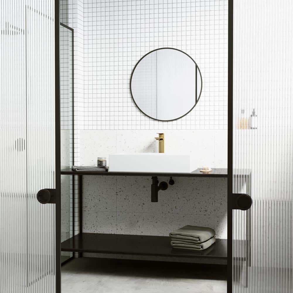 Bryant 23" Matte White Stone Rectangular Vessel Sink