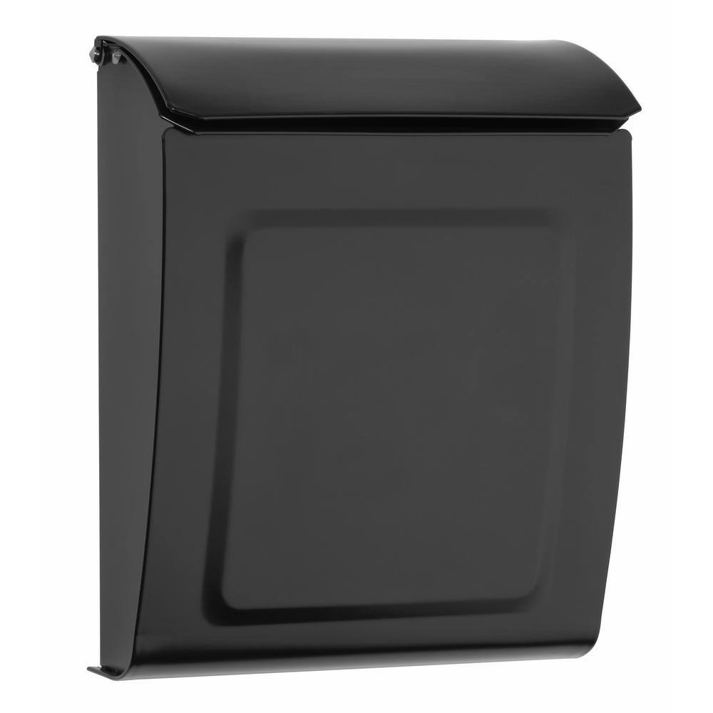 Architectural Mailboxes Aspen Black, Small, Steel, Locking, Wall Mount Mailbox 2594B10 The