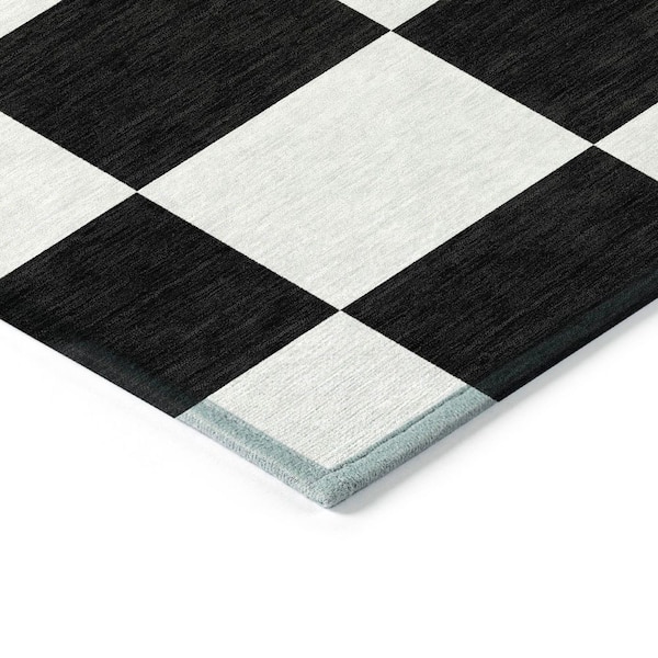 Chantille Machine Washable Indoor/Outdoor Abstract ACN2345 Black 10 ft. x 14 ft. Area Rug