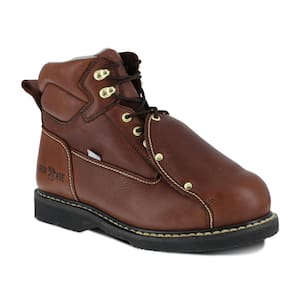 Men's Groundbreaker 6 in. Work Boot - Steel Toe - Brown Size 10.5(M) with External Met Guard