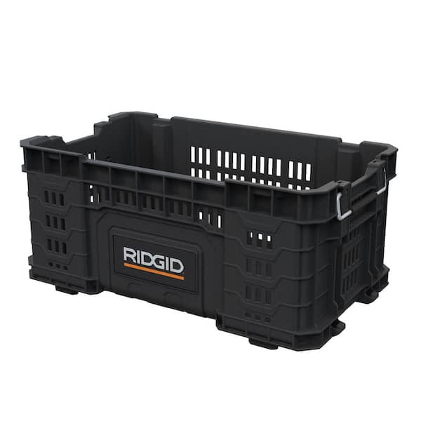 RIDGID Pro Gear System Gen 2.0 Stackable 22 in Durable High-Impact Resin Box Black