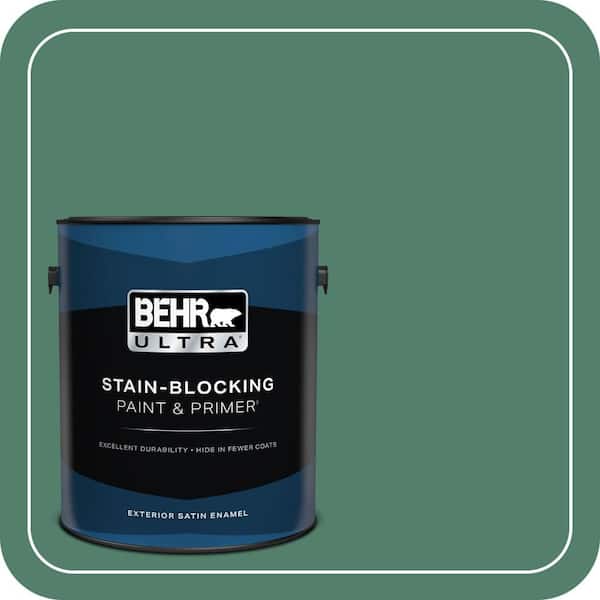 BEHR ULTRA 1 gal. #M430-6 Park Bench Satin Enamel Exterior Paint & Primer