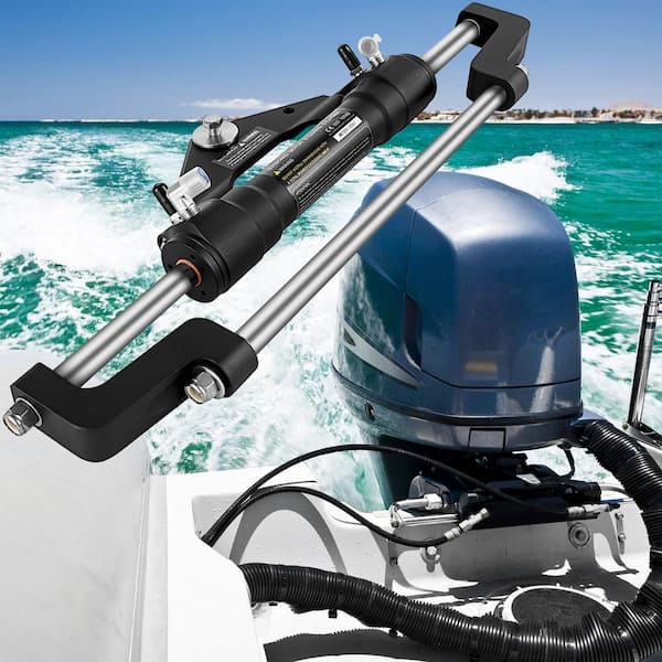 Hydraulic Steering Cylinder 300HP, Hydraulic Steering, Front Mount, Hydraulic Outboard Steering Cylinder for Marine Boat