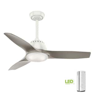 Wisp 44 in. LED Indoor Fresh White Ceiling Fan with Remote Control