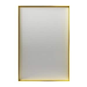 48 in. W x 32 in. H Rectangular Aluminum Framed Wall Bathroom Vanity Mirror in Brushed Gold