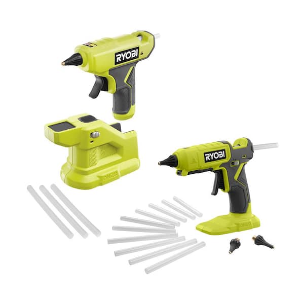 ONE+ 18V Cordless 2-Tool Combo Kit with Dual Temperature Glue Gun and Compact Glue Gun Only) P307-P306 - Home