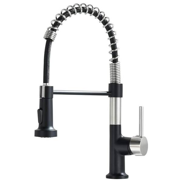 Fapully Commercial Brass Sink Faucet Single Handle Pull Down 