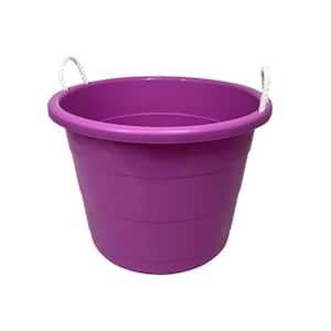 17 gal. Rope Handle Tub Storage Tote in Purple (2-Pack)
