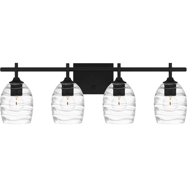 Quoizel Lucy 29 in. 4-Light Matte Black Vanity Light